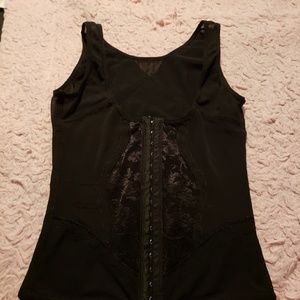 black tank shaped corset